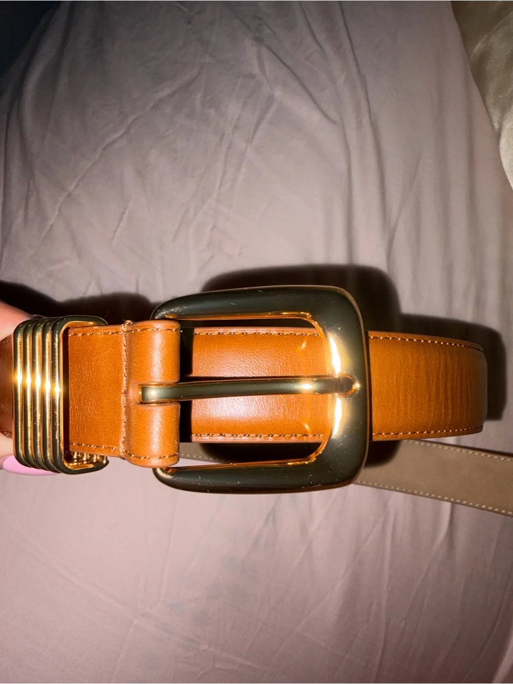 Veronica Beard Tan Arch Belt